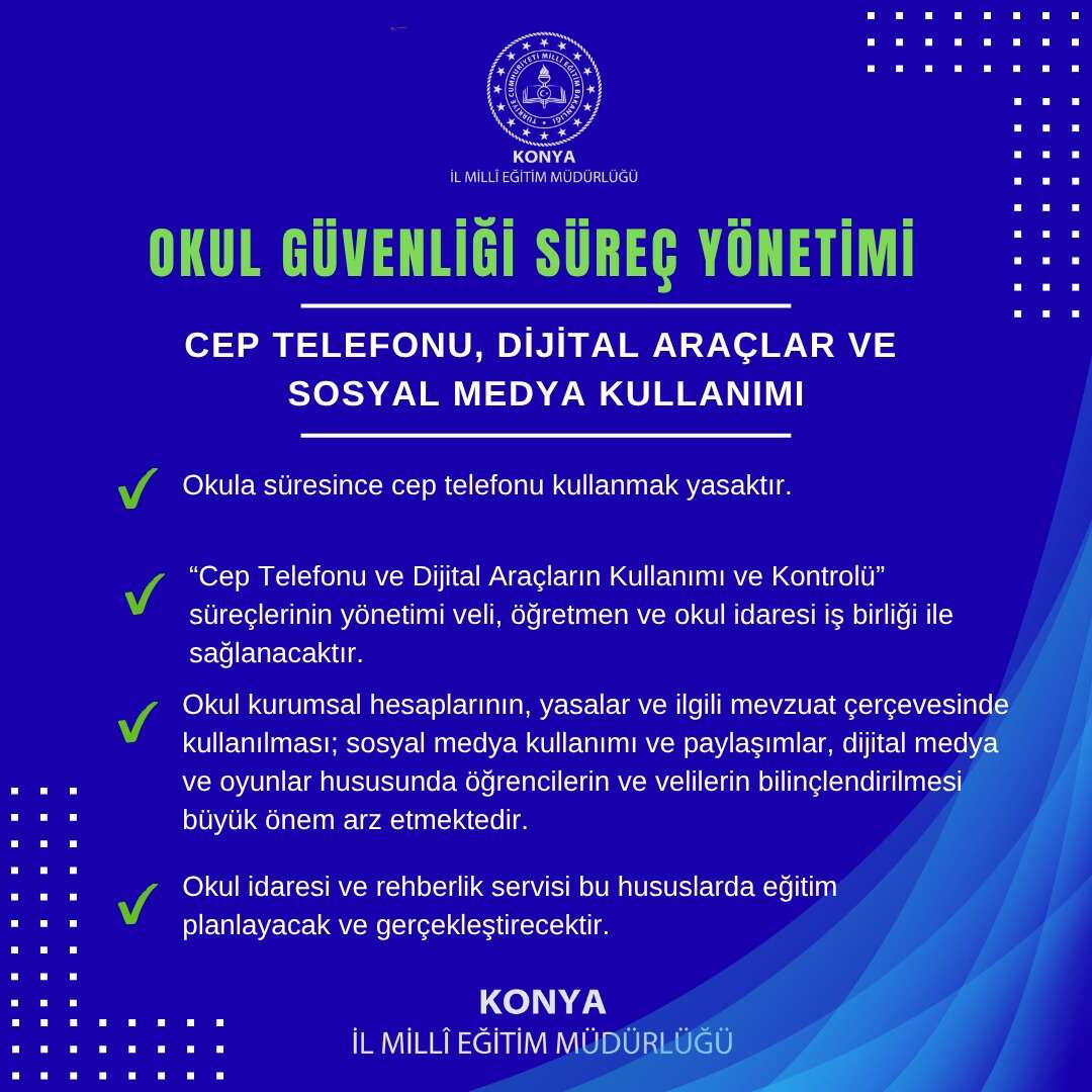 Konya’daki okullara yeni güvenlik kuralları getirildi 14